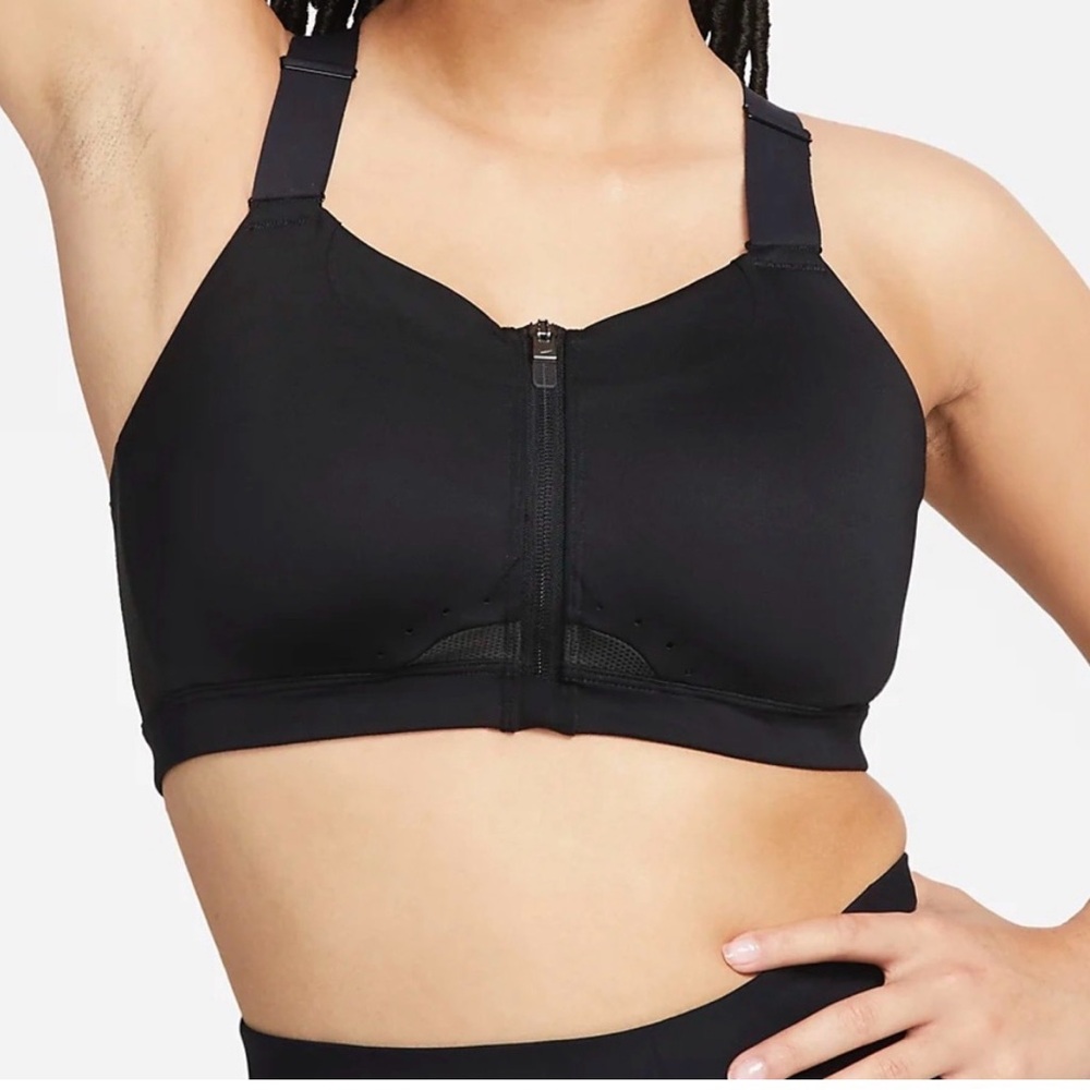 Nike Alpha Women's High-Support Padded Zip-Front Sports Bra size M